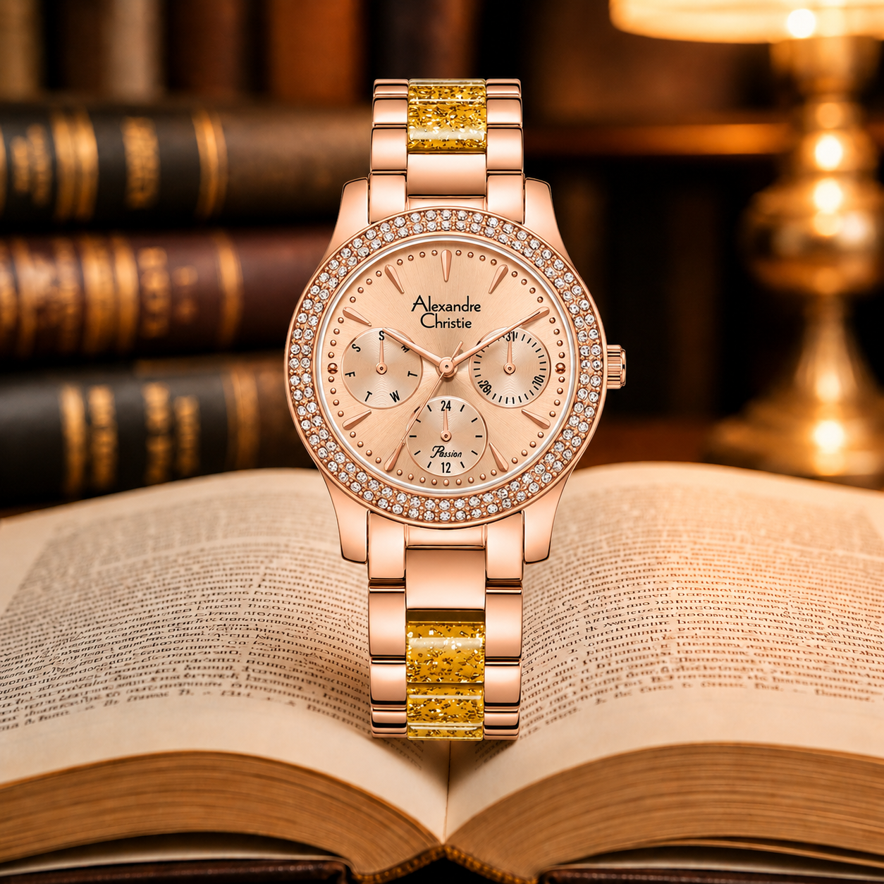 Alexandre Christie 2932 Rantai Rosegold Kombinasi Gold