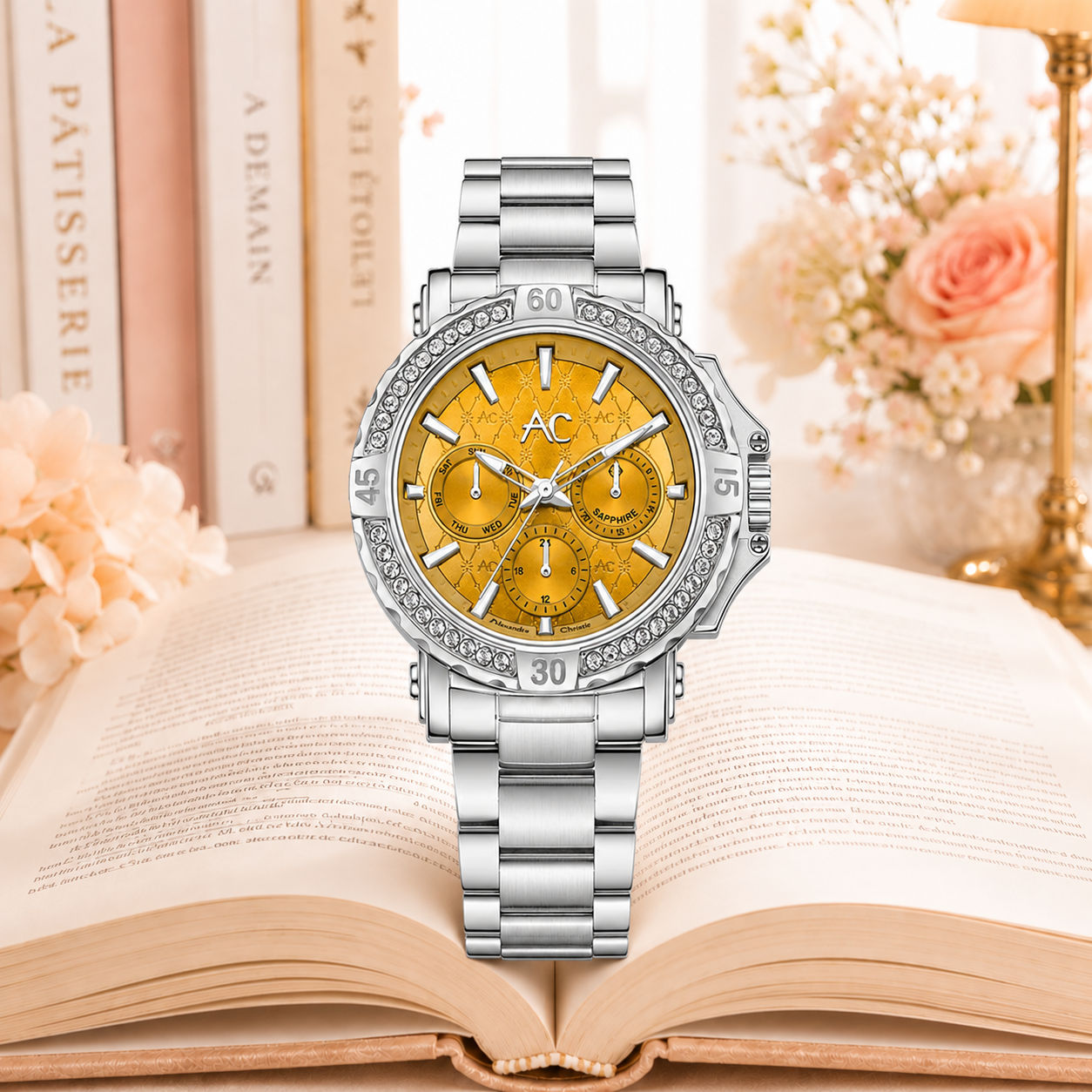 Alexandre Christie 9205 Rantai Silver DAsar Yellow