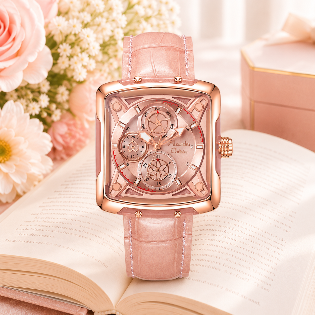 Alexandre Christie 3030 Kulit Pink Ring Rosegold