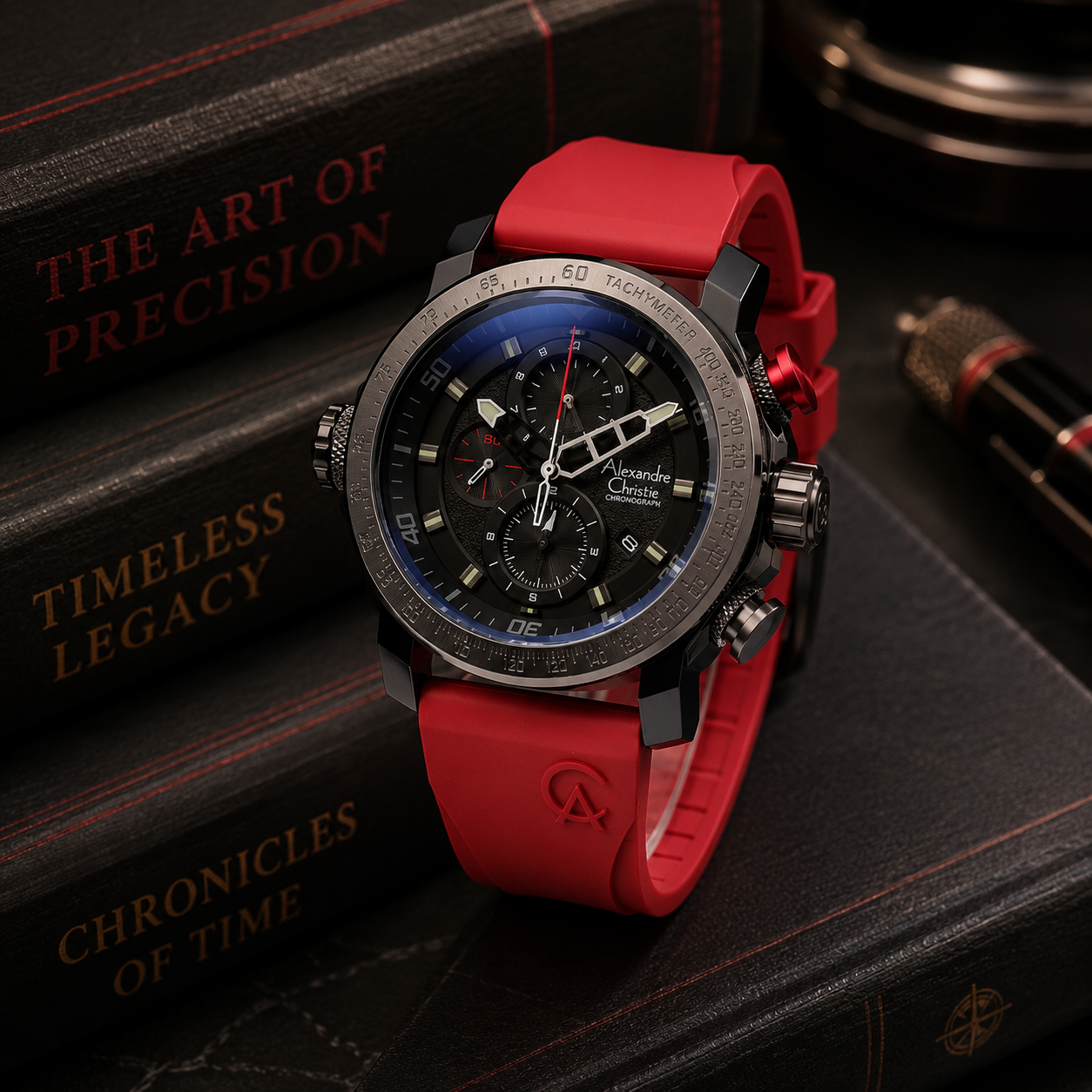 Alexandre Christie 6565 Karet Merah Ring Hitam
