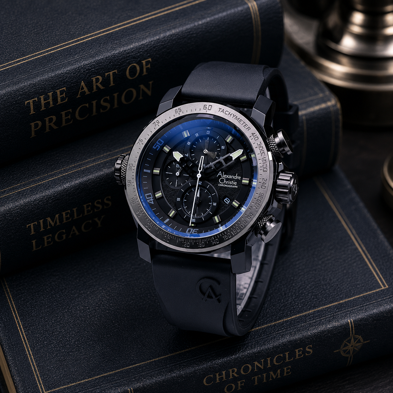 Alexandre Christie 6565 Karet Full Hitam