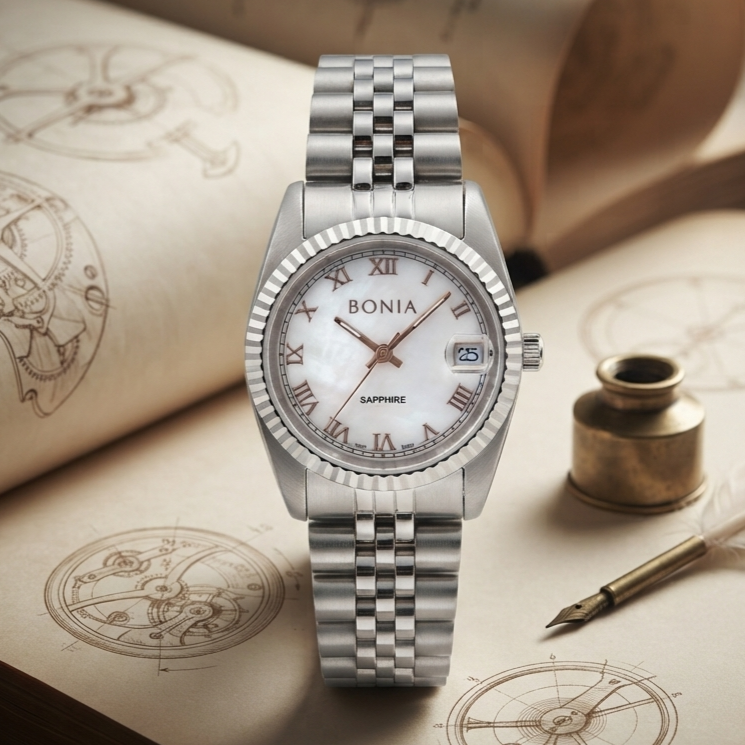 Bonia BNB10550-3311 Original Full Silver