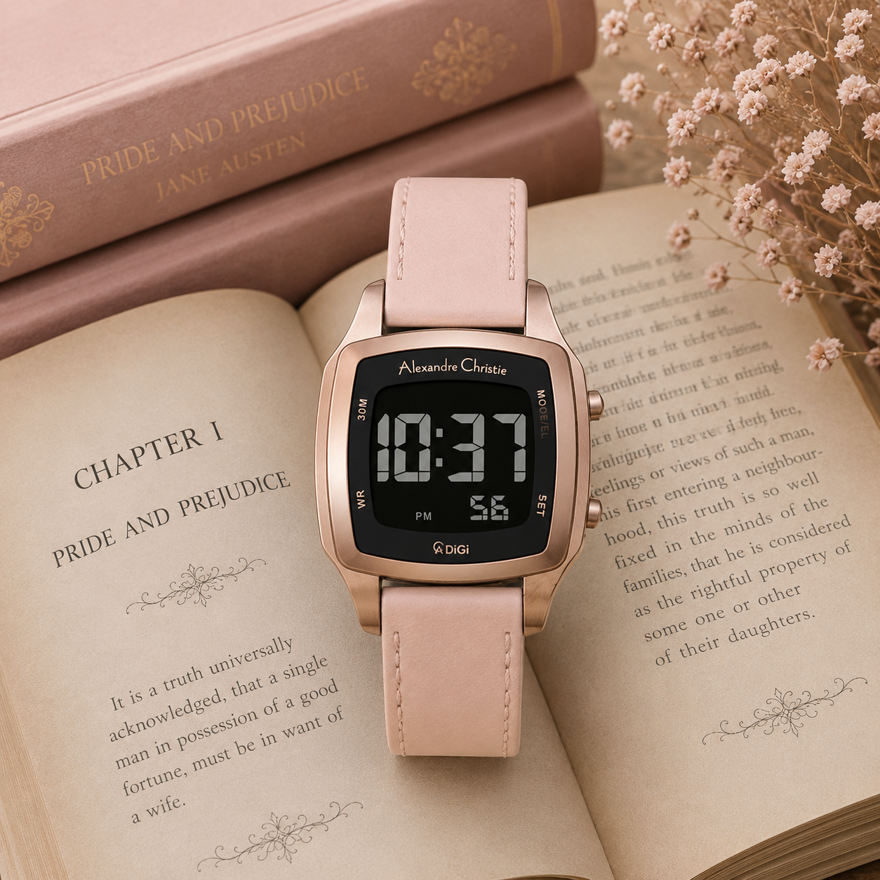Alexandre Christie 9355 Kulit Pink Ring Rosegold