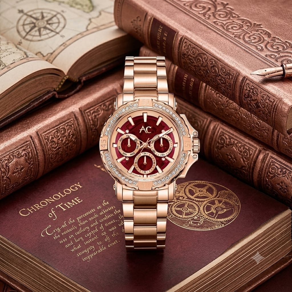 Alexandre Christie 9205 BF (AC Collection Rosegold Dasar Merah)