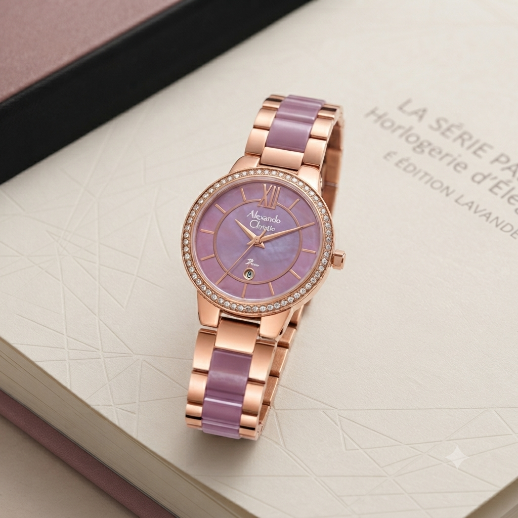 Alexandre Christie seri AC 2A94 (atau 2A94Ld) Rosegold kombinasi kramik unggu