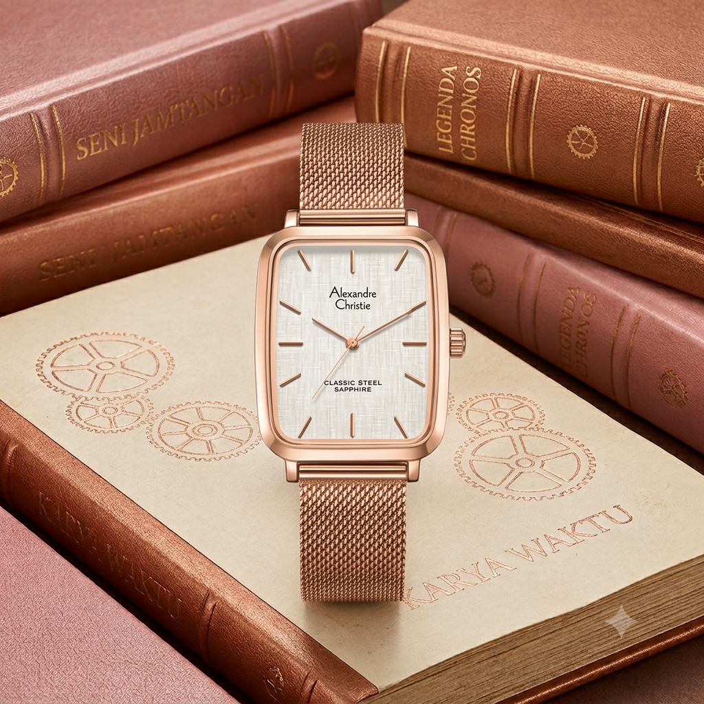 Alexandre Christie 8699 MH Rantai pasir Full Rosegold Cowok