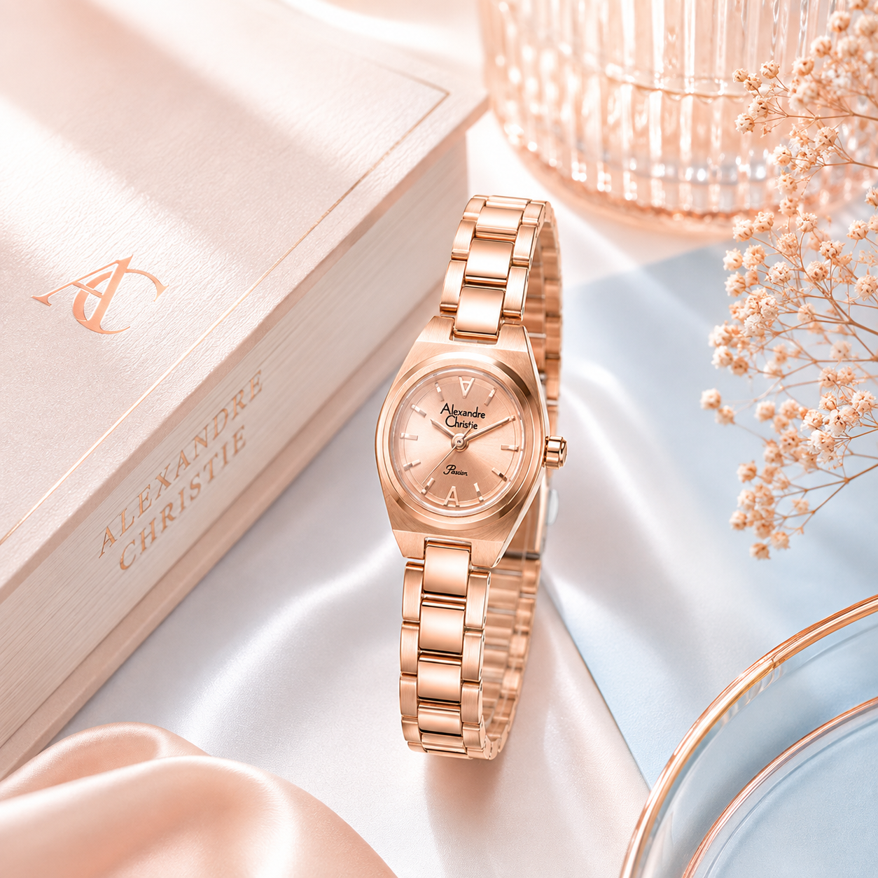 Alexandre Christie 2B67 Rantai Full Rosegold