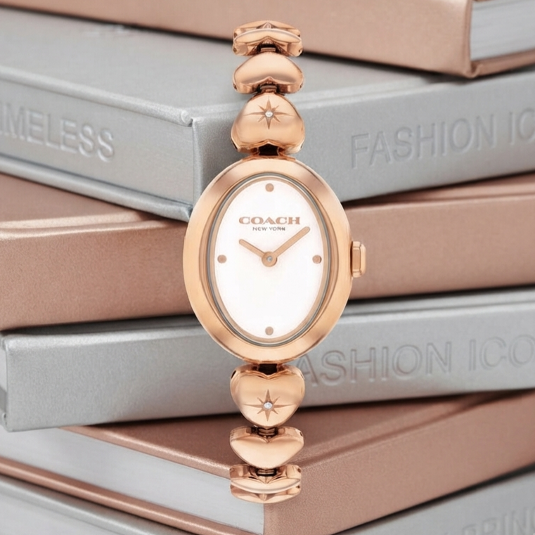 COACH SAMMY 14504640 Rose Gold Stainless Steel Strap