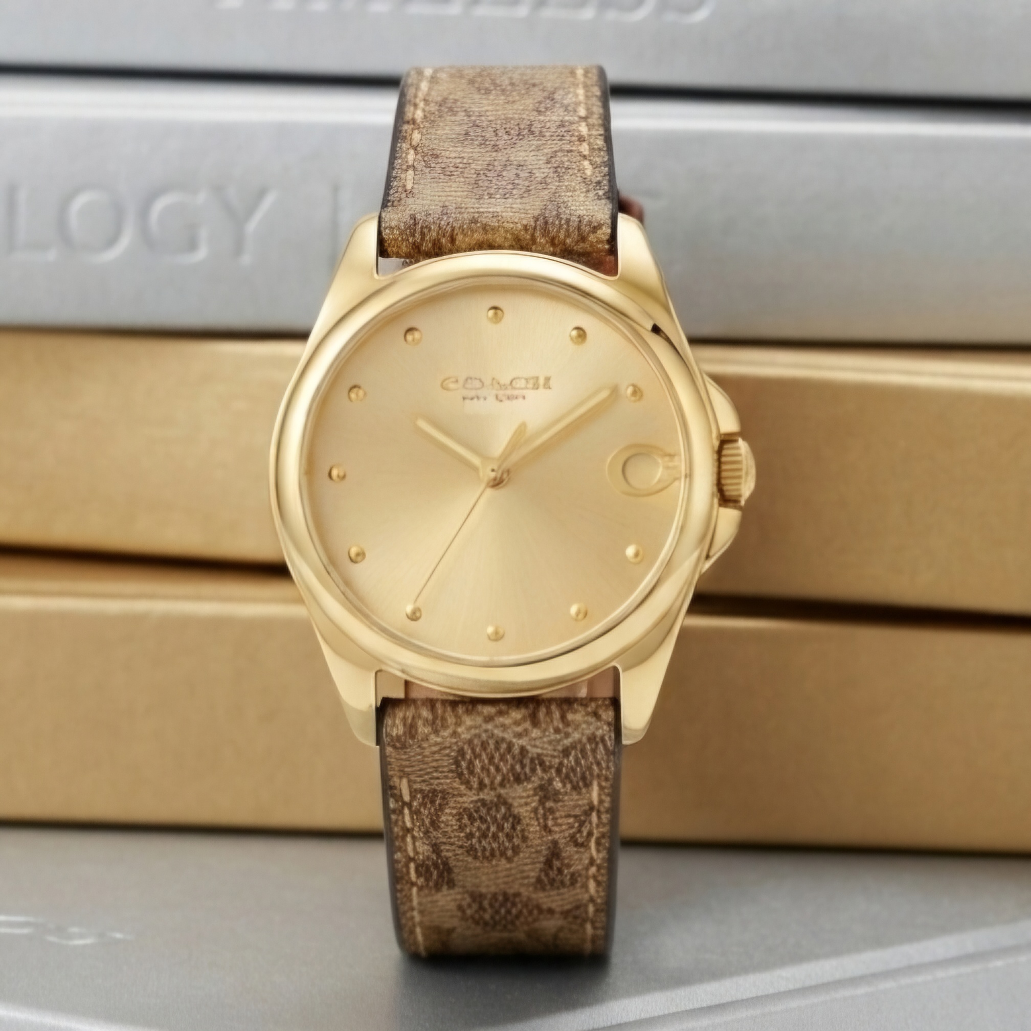 COACH GREYSON 14504107 Champagne Brown Strap