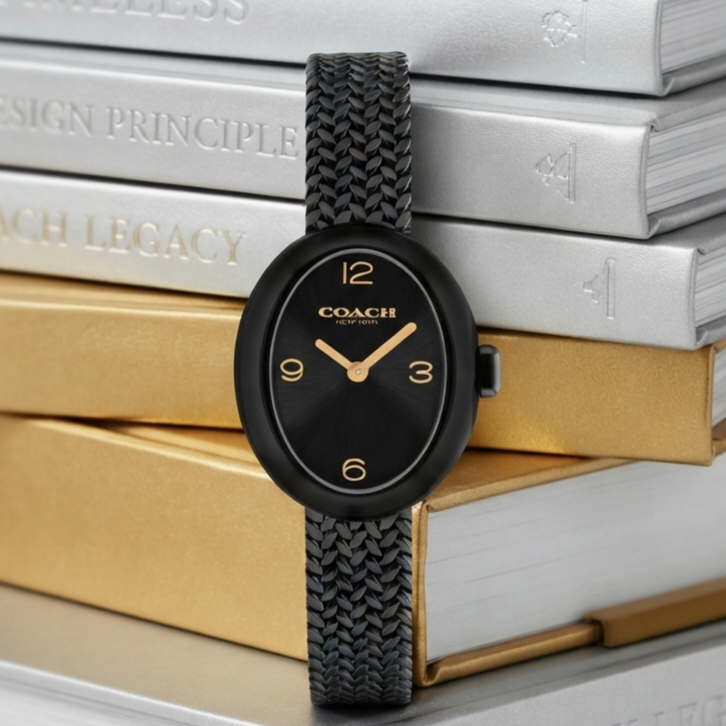COACH SAMMY 14504569 Black Stainless Steel Strap