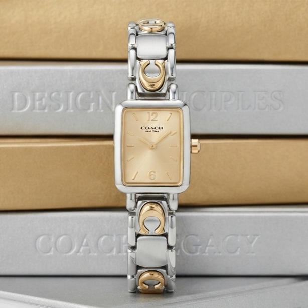 COACH MARA 14504673 Silver Gold Stainless Steel Strap