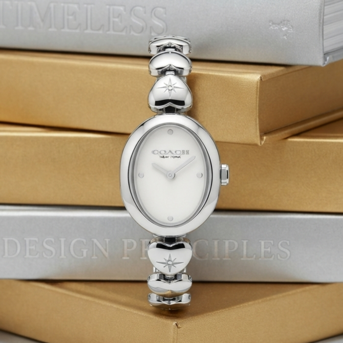 COACH SAMMY 14504639 Silver Stainless Steel Strap