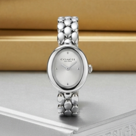 COACH 14504416 Silver Stainless Steel Strap