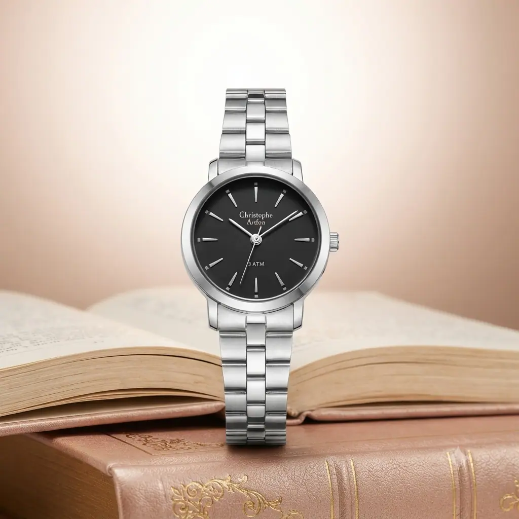Christophe arden 1002lh Silver Dasar Hitam 
