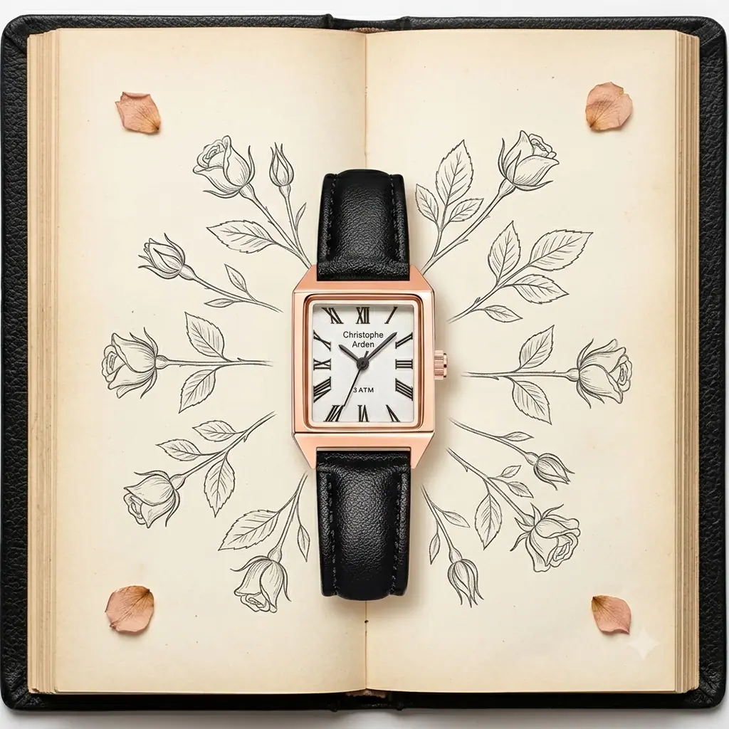 Christophe arden 1004lh Kulit Hitam Rosegold