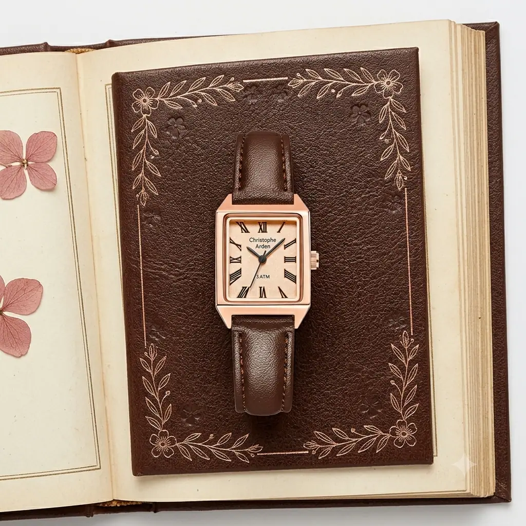 Christophe arden 1004lh Kulit Coklat Rosegold