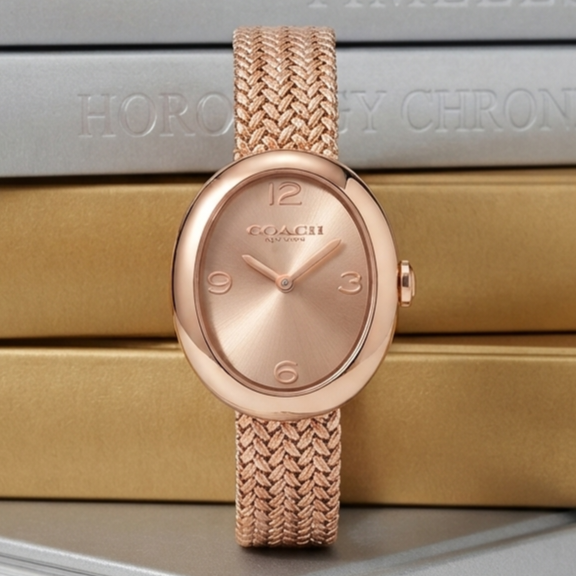 COACH SAMMY 14504568 Rose Gold Stainless Steel Strap