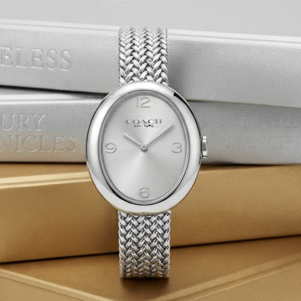 COACH SAMMY 14504566 Silver Stainless Steel Strap