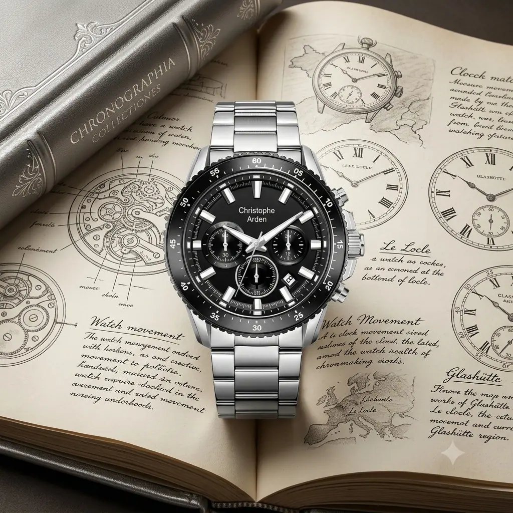 Christophe Arden 3006 Silver Dasar Hitam 