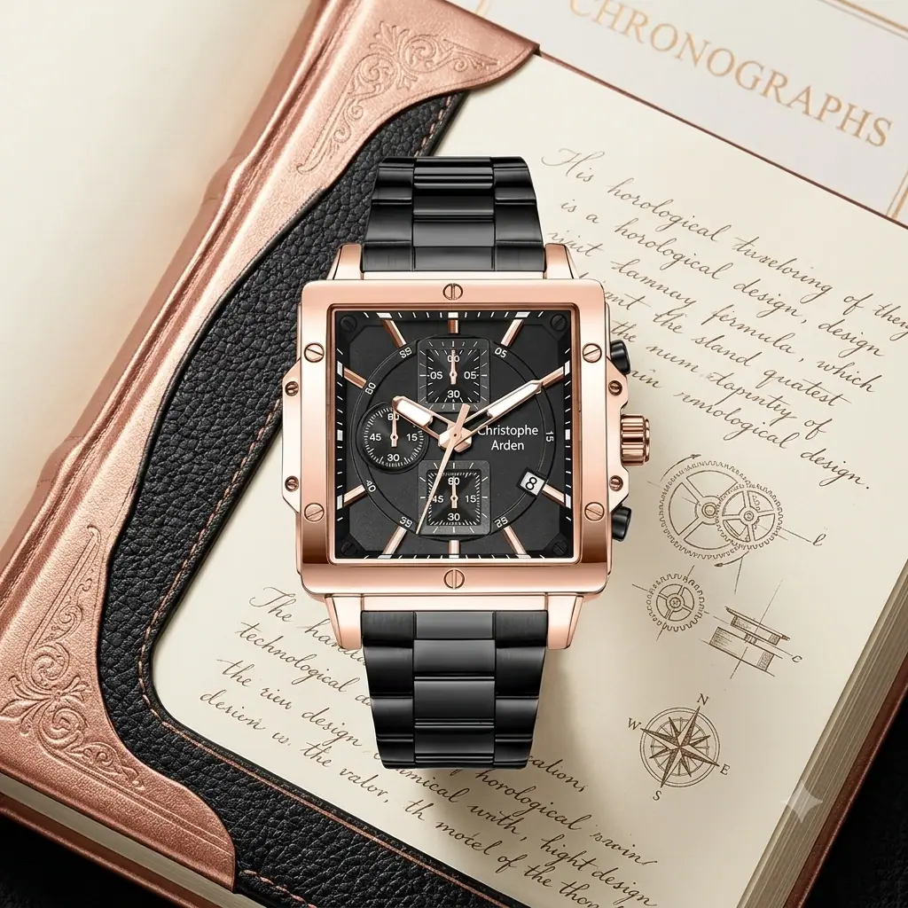 Christophe Arden 3004 MC Hitam Ring Rosegold Dasar Hitam