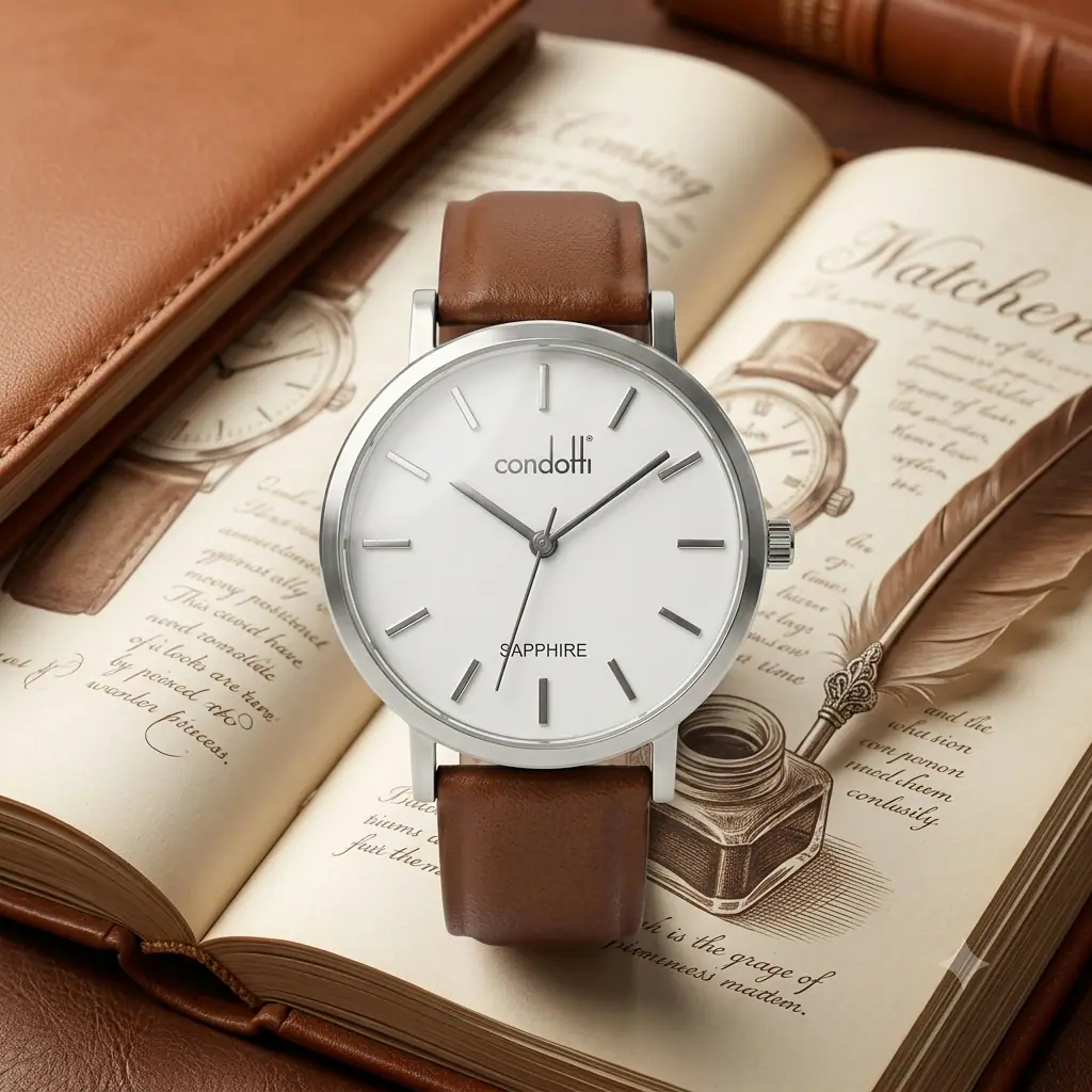 Condotti cn5067-s01-l25 kulit Coklat dasar putih