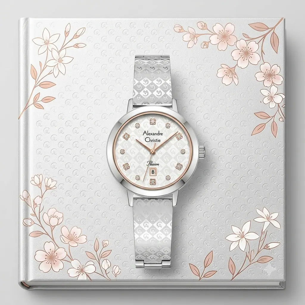 Alexandre Christie 2C23 Rantai Silver Dasar Silver
