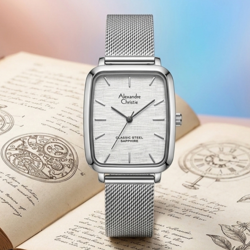 Alexandre Christie 8699 Rantai Silver Dasar Putih