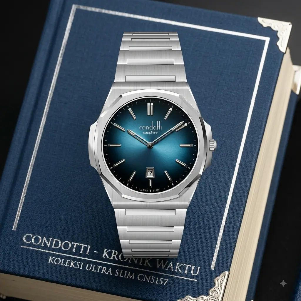 Condotti Ultra cn5157-s04-s02 silver dasar hitam biru