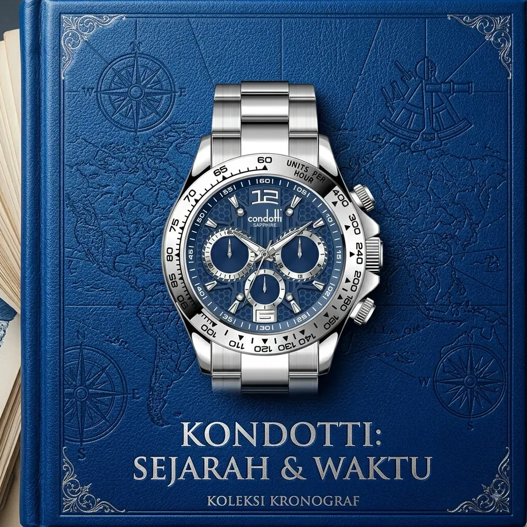 Condotti cn7094-s04-s02 Rantai Silver Dasar biru