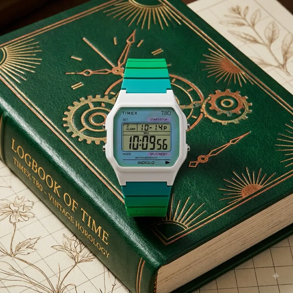 Timex TW2V74500 adalah jam tangan digital retro dari seri Timex T80.