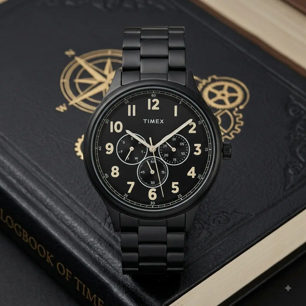 Timex TW00NTD62E adalah jam tangan pria Timex Discoverer Multifunction