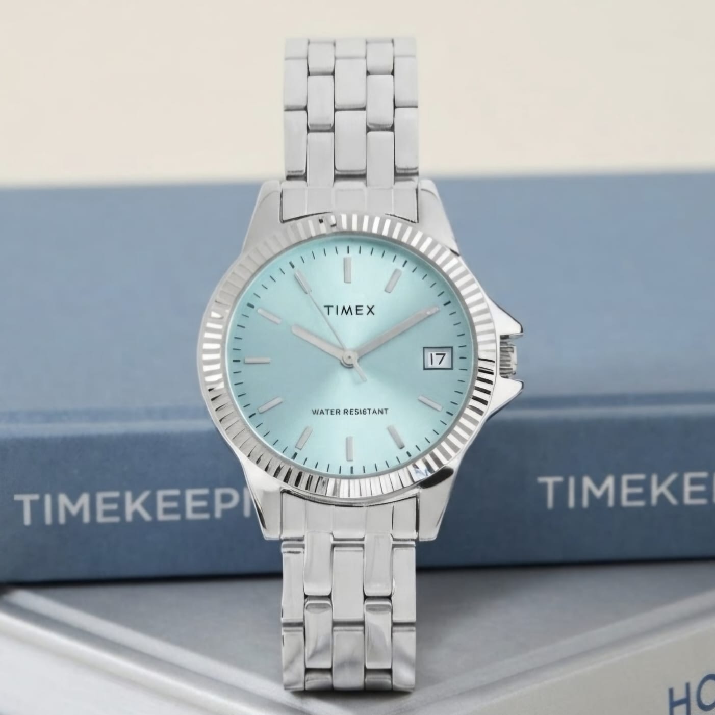 Timex TW2Y95900 Rantai Silver Dasar Biru 