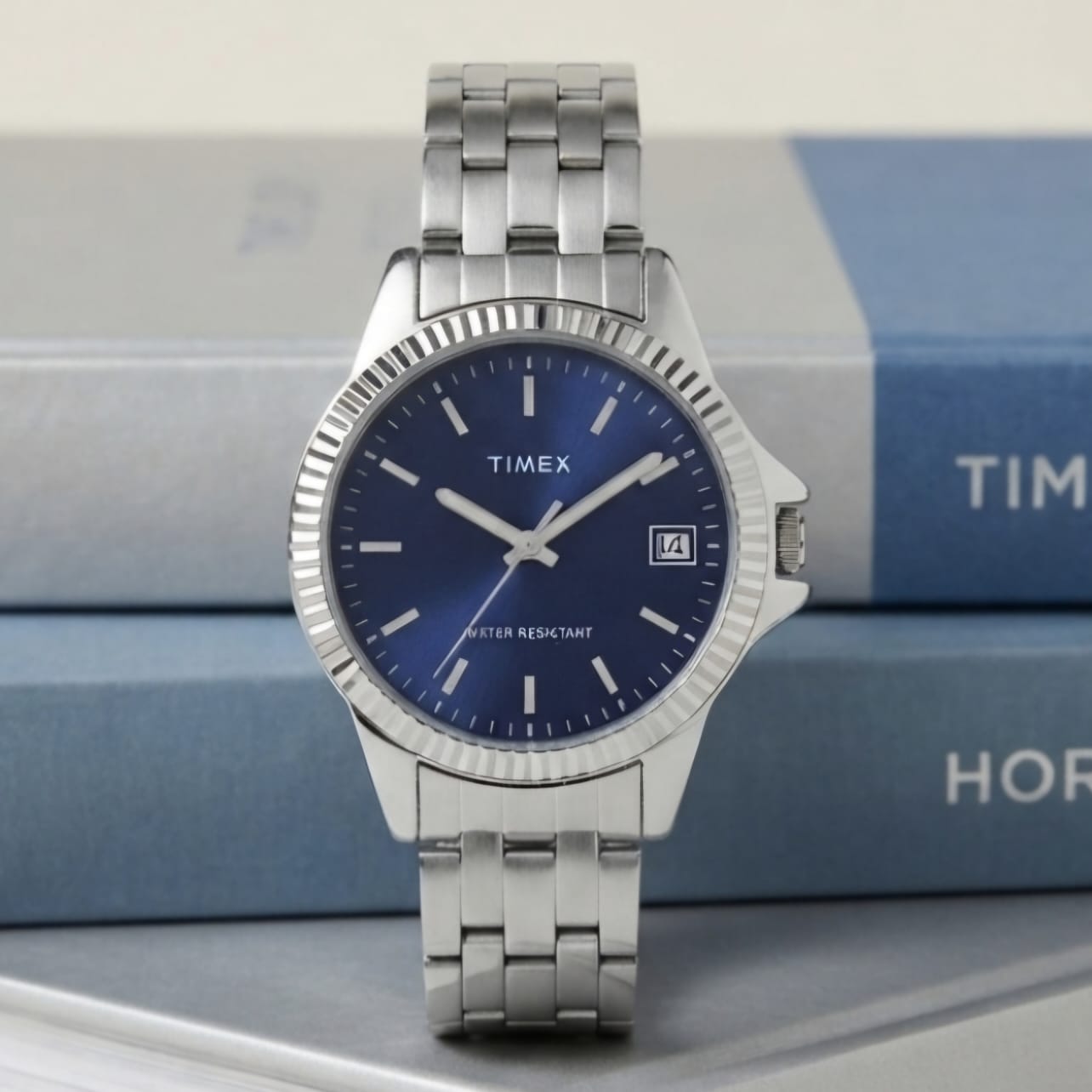 Timex TW2Y9560034 Rantai Silver Dasar Nevy