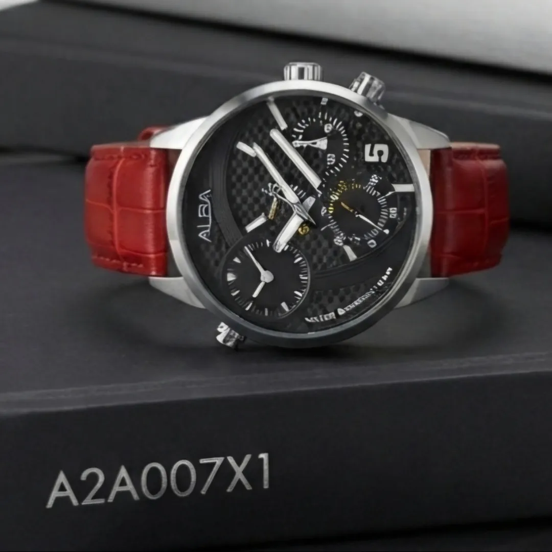 A2A007X1 PRIA LEATHER BROWN DIAL BLACK