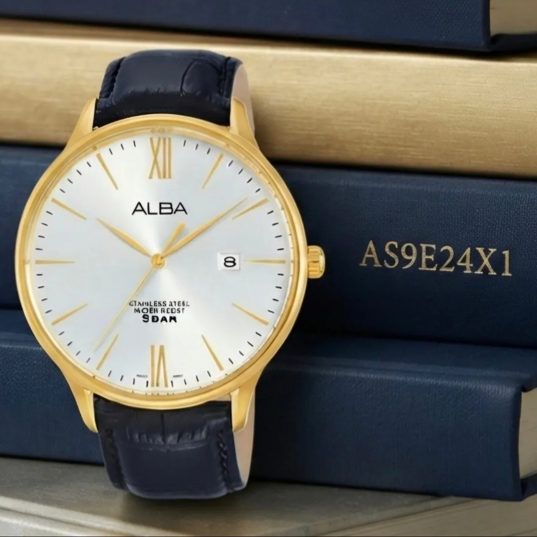 AS9E24X1 PRIA LEATHER BLUE DIAL GOLD