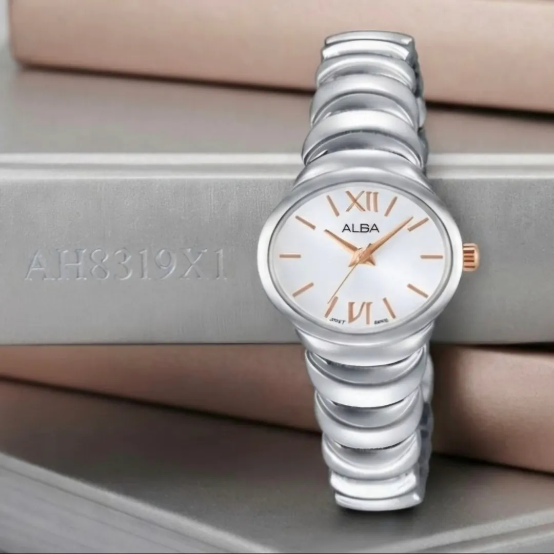 AH8319X1 WANITA SILVER ROSEGOLD 