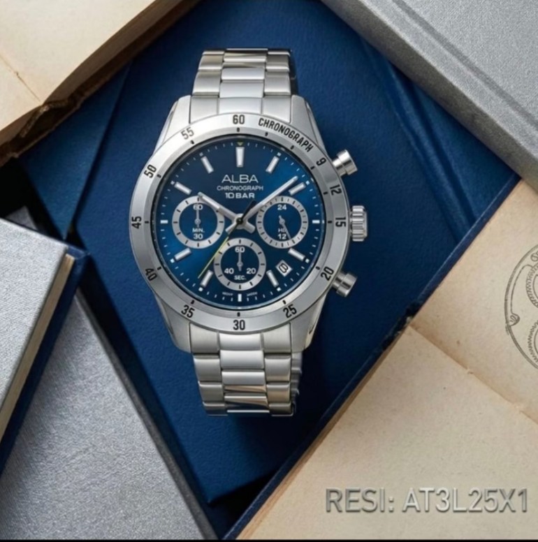 ALBA AT3L25X1 RANTAI SILVER DIAL BLUE