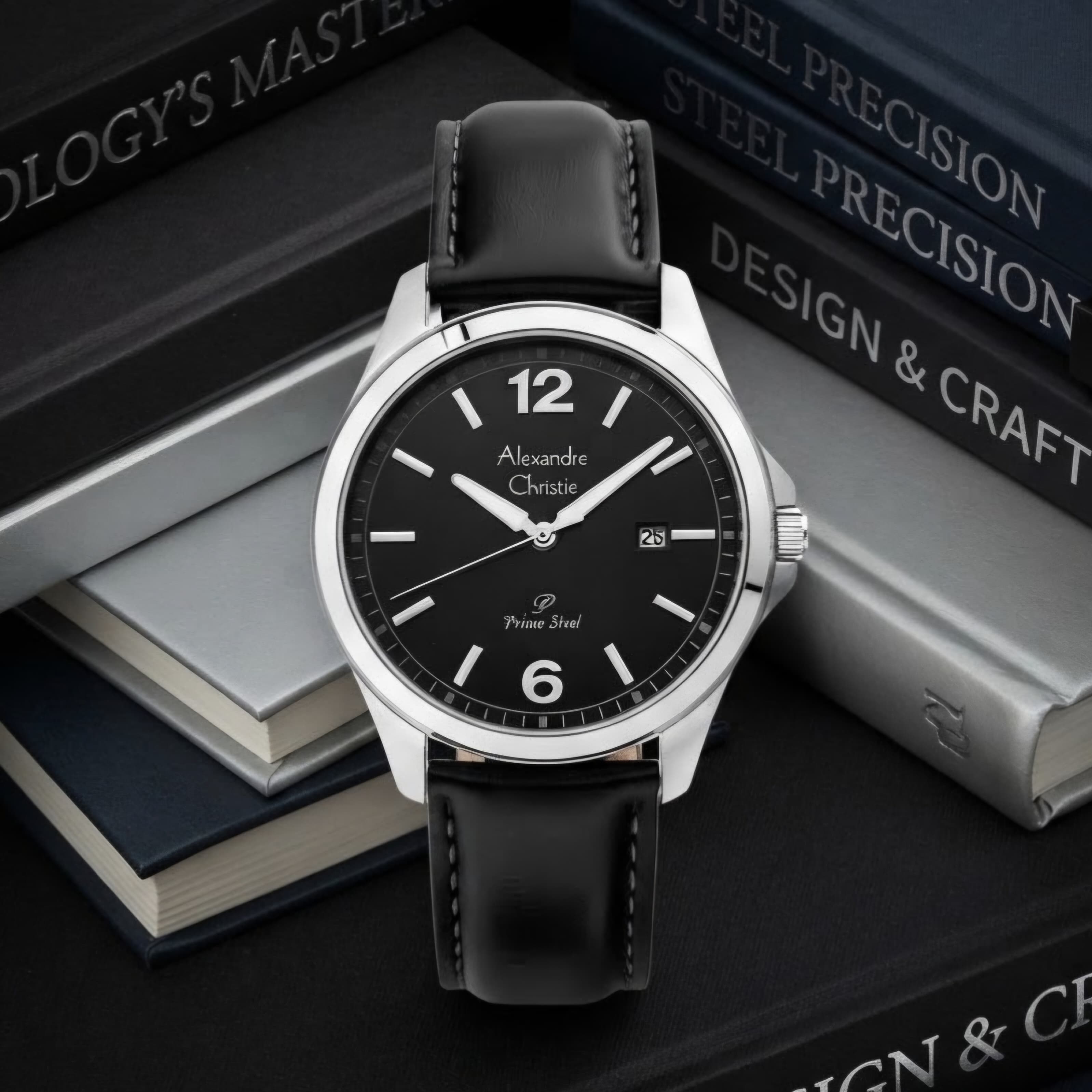 ALEXANDRE CHRISTIE 1029 KULIT HITAM RING SILVER