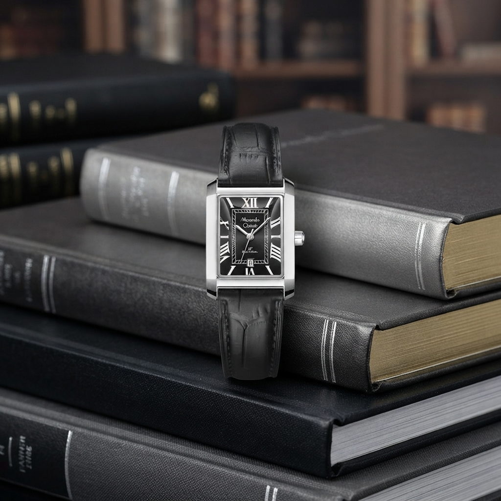 ALEXANDRE CHRISTIE 8714MD KULIT HITAM RING SILVER