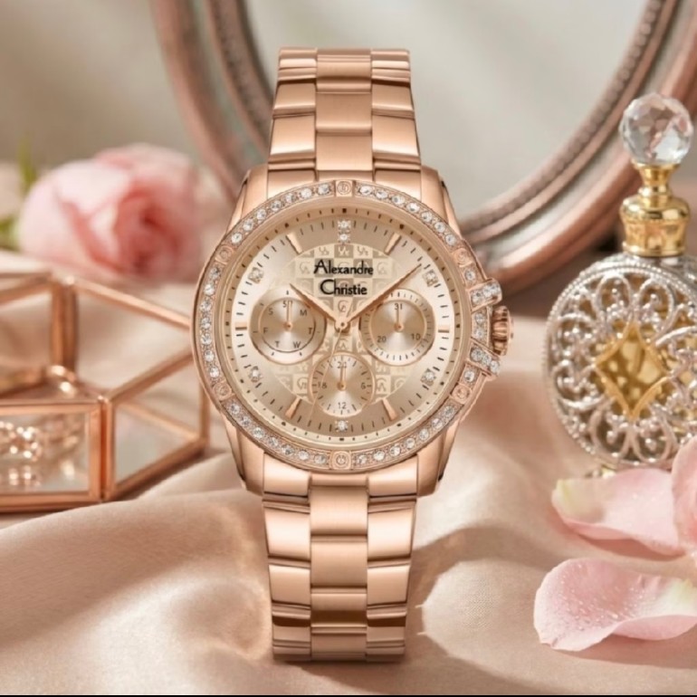 ALEXANDRE CHRISTIE 2C26 RANTAI FULL ROSEGOLD
