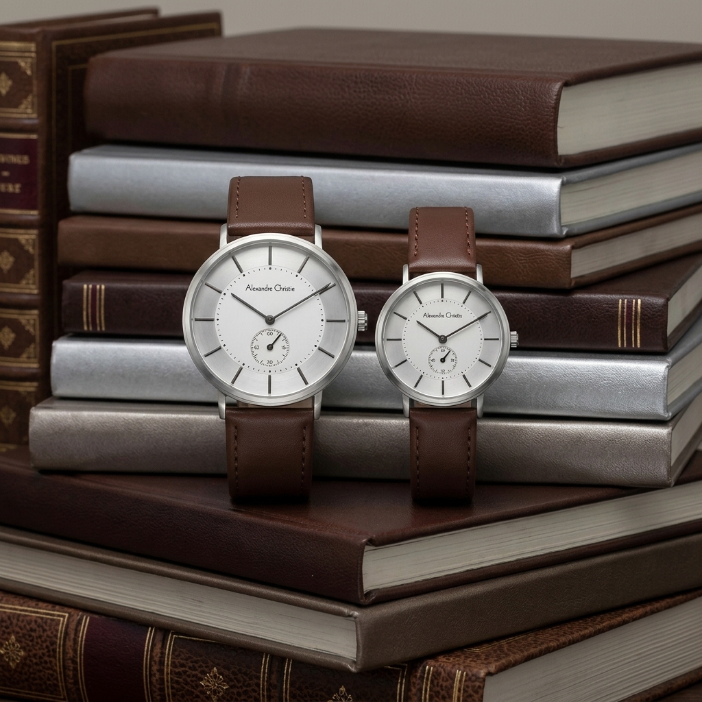 ALEXANDRE CHRISTIE 8493 BROWN WHITE SILVER COUPLE