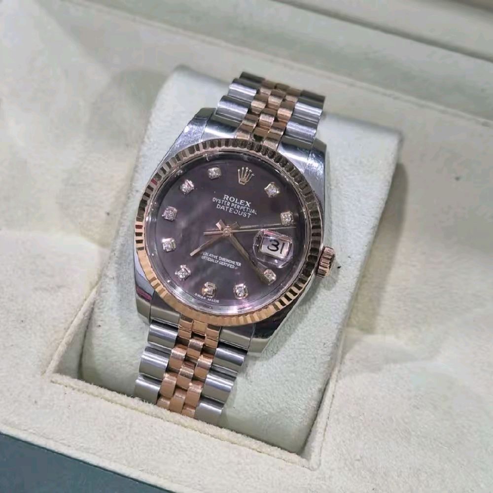 Rolex Original 116231 Preown Jam Tangan Fashion Model Datejust Stainless Steel Rose Gold