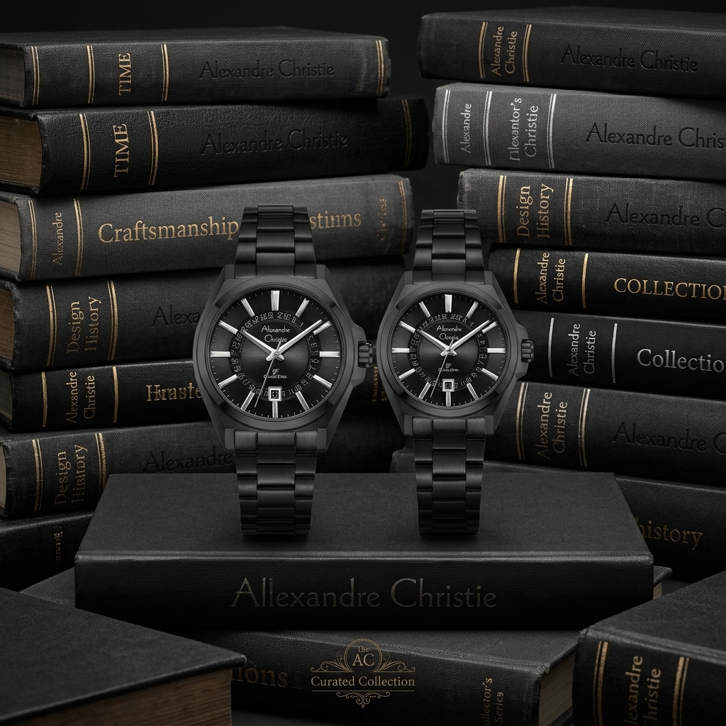 ALEXANDRE CHRISTIE 8688 RANTAI FULL HITAM COUPLE